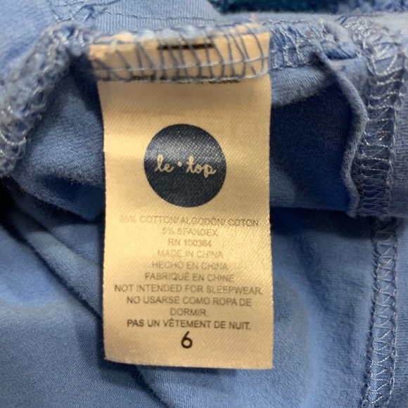 🛍 Charming top for girls size 6 by Le Top - Picture 5 of 6